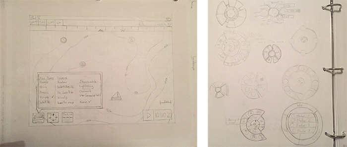 early sketches for BlueChart Mobile